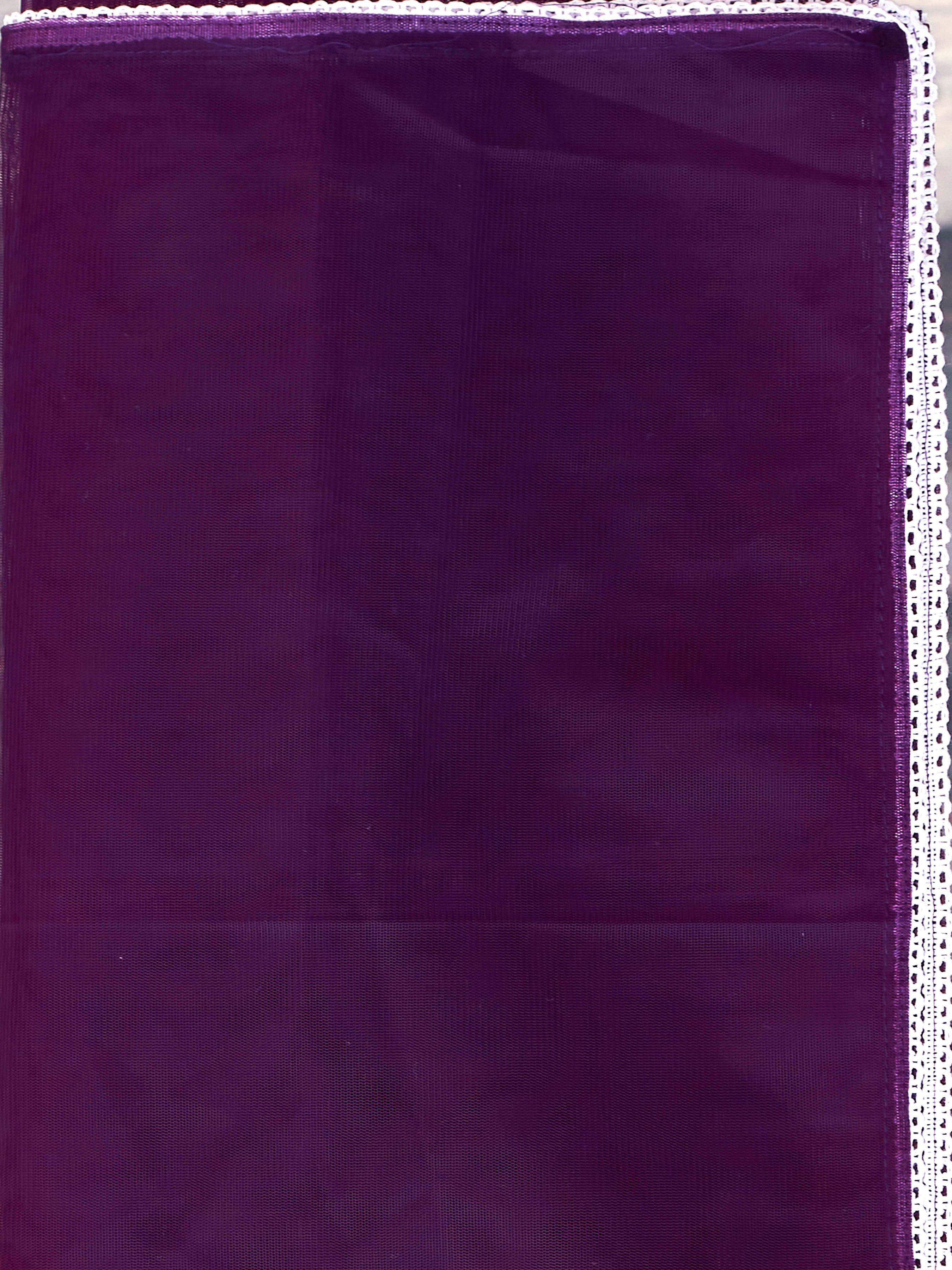 Violet Cotton With All Over Thread Work Kurta Set